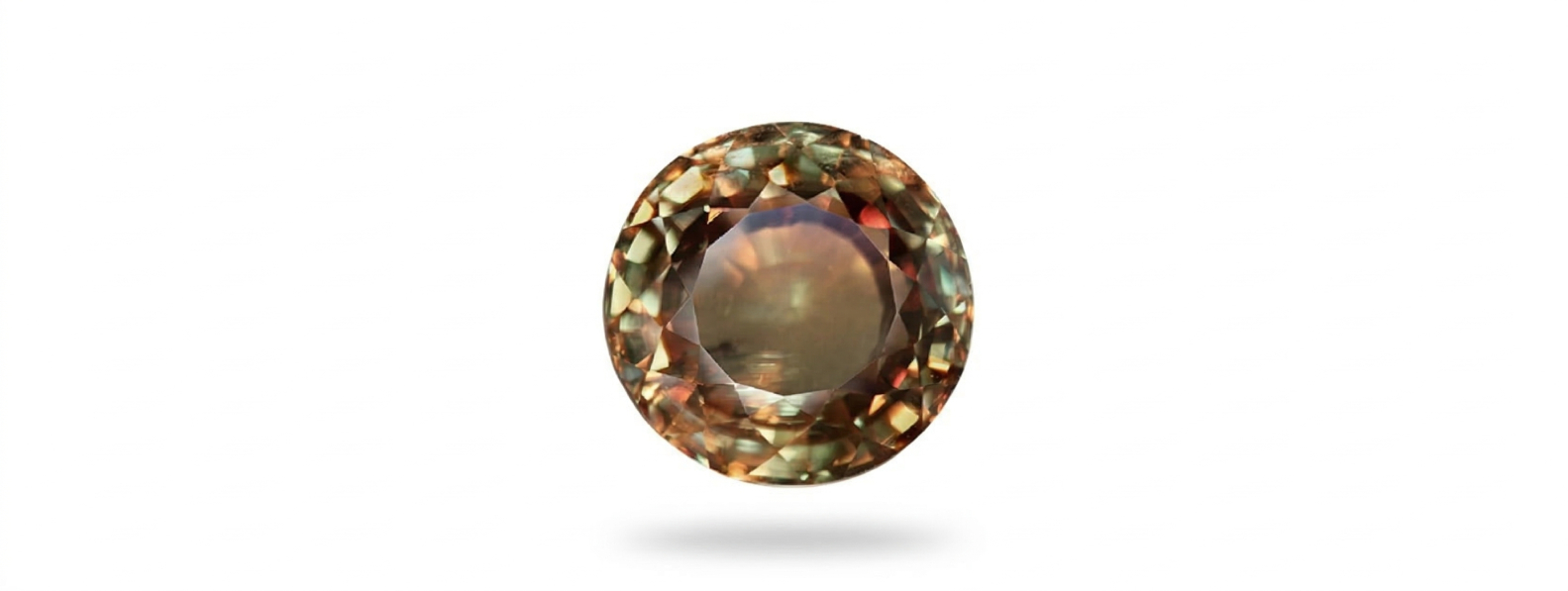 Natural color change diaspore gemstone showing green to pink shift Turkish origin