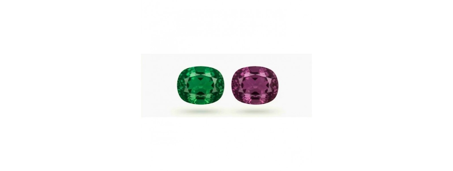 Natural alexandrite gemstone displaying vivid green to purplish red color change