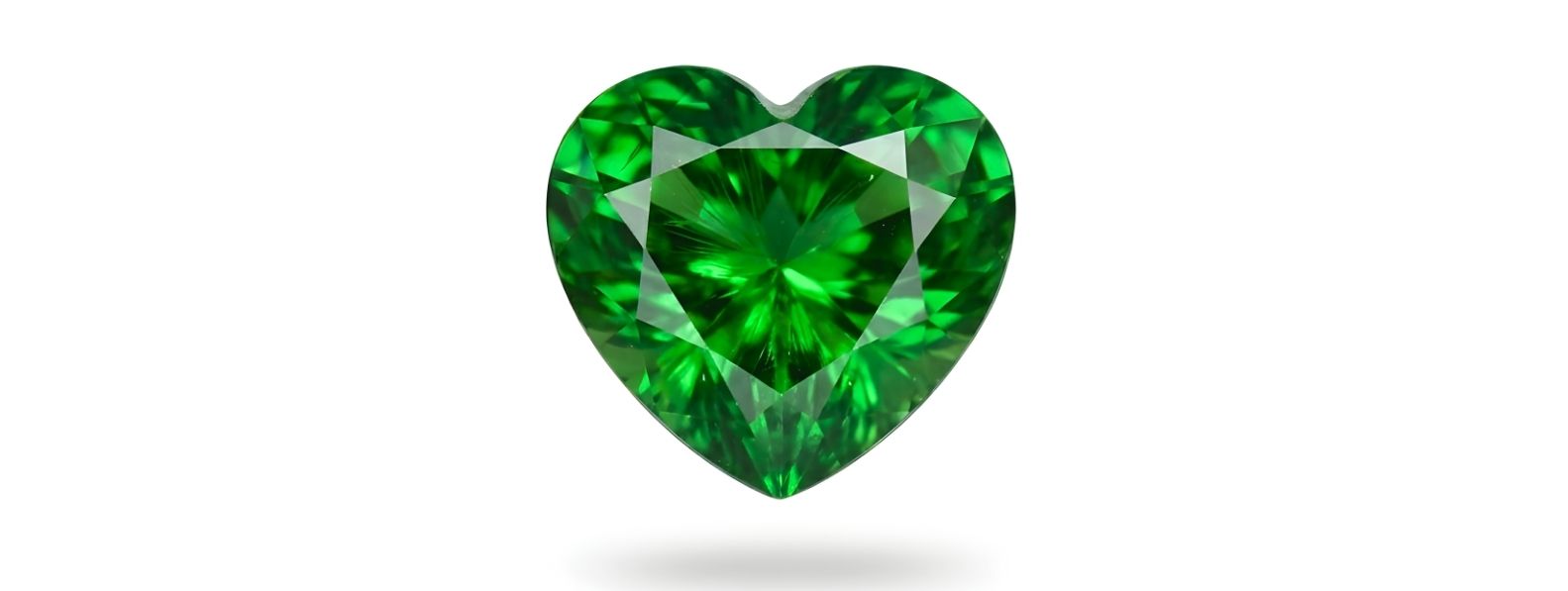 Natural Demantoid Garnet gemstone with vivid green color and brilliant sparkle