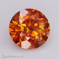 Natural Sphalerite 7.99 Carats Fiery Orange Round 12x7 mm Loose Gemstone - Image 1