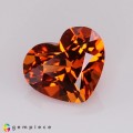 Natural Spessartite garnet 1.96 Carats Fire Orange Heart  8x7 mm Loose Gemstone - Image 2