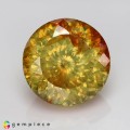 Natural Sphalerite 18.45 Carats Orange Yellow  Round 15x10 mm Loose Gemstone - Image 1