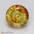 Natural Sphalerite 18.45 Carats Orange Yellow  Round 15x10 mm Loose Gemstone - Image 2