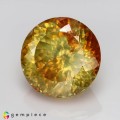 Natural Sphalerite 18.45 Carats Orange Yellow  Round 15x10 mm Loose Gemstone - Image 4