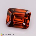 Natural Zircon 5.77 Carats Vivid Orange Emerald Cut 10x8 mm Loose Gemstone - Image 3