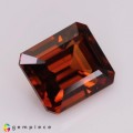 Natural Zircon 5.77 Carats Vivid Orange Emerald Cut 10x8 mm Loose Gemstone - Image 7