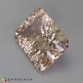 Natural Morganite 10.69 Carats Peach Pink Concave 16x12 mm Loose Gemstone - Image 3