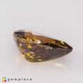 Natural Sphene 6.11 Carats Golden Yellow With Red Sparks Pear 14x10 mm Loose Gemstone - Image 4