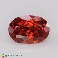 Natural Spessartite garnet 8.67 Carats Orange Red Oval 14x10 mm Loose Gemstone - Image 1
