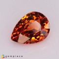 Natural Spessartite garnet 3.07 Carats Mandarin Orange Pear 10x7 mm Loose Gemstone - Image 2