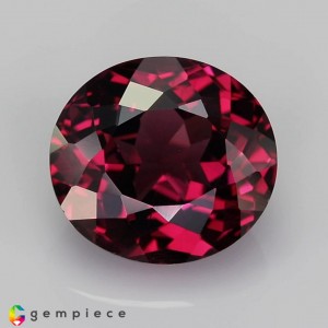 rhodolite garnet  5.69cts - 11x10mm