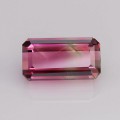 Natural Bi-color tourmaline 6.03 Carats Candy Pink to Champagne Emerald 13x7 mm Loose Gemstone - Image 1