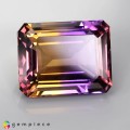 Natural Ametrine 36.66 Carats Purple To Golden Yellow Emerald Cut 23x18 mm Loose Gemstone - Image 6