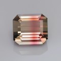 Natural Tourmaline 6.19 Carats Pink to Champagne Emerald 11x10 mm Loose Gemstone - Image 1
