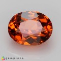 Natural Spessartite garnet 2.13 Carats Mandarin Orange Oval 8x6 mm Loose Gemstone - Image 1