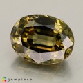 Natural Zircon 4.57 Carats Honey Green Oval 10x8 mm Loose Gemstone - Image 3
