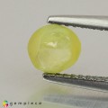 Natural Chrysoberyl cats eye 1.08 Carats Yellow Green Round Cabochon 6x3 mm Loose Gemstone - Image 3