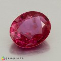 Natural Ruby 1.17 Carats Pinkish Red Oval 7x6 mm Loose Gemstone - Image 1