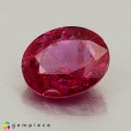 Natural Ruby 1.17 Carats Pinkish Red Oval 7x6 mm Loose Gemstone - Image 2