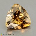 Natural Zircon 3.61 Carats Imperial Brown Trilliant  9x9 mm Loose Gemstone - Image 6
