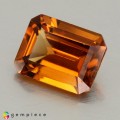 Natural Zircon 3.26 Carats Imperial Brown Emerald 9x7 mm Loose Gemstone - Image 1