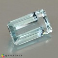 Natural Aquamarine 6.83 Carats Sky Blue Emerald Cut 14x8 mm Loose Gemstone - Image 1