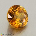 Natural Sphene 1.42 Carats Golden Yellow With Red Sparks Round 7x5 mm Loose Gemstone - Image 6