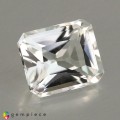Natural Montebrasite 1.38 Carats White Emerald Cut 7x6 mm Loose Gemstone - Image 1