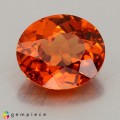 Natural Spessartite garnet 1.88 Carats Fanta Orange Oval 8x7 mm Loose Gemstone - Image 1