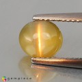 Natural Chrysoberyl cats eye 2.35 Carats Greenish Yellow Oval Cabochon 7x5 mm Loose Gemstone - Image 2