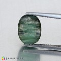 Natural Tourmaline cats eye 6.57 Carats Green Oval Cabochon 12x9 mm Loose Gemstone - Image 3