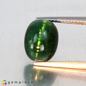 tourmaline cats eye  6.57cts - 12x9mm