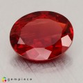 Natural Andesine 2.17 Carats Vivid Red Oval 10x8 mm Loose Gemstone - Image 1