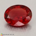 Natural Andesine 2.17 Carats Vivid Red Oval 10x8 mm Loose Gemstone - Image 2