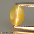 Natural Chrysoberyl cats eye 1.35 Carats Yellowish Green Oval Cabochon 7x5 mm Loose Gemstone - Image 2