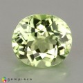 Natural Montebrasite 1.12 Carats Yellowish Green Oval 7x6 mm Loose Gemstone - Image 1