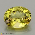Natural Grossular garnet 1.77 Carats Yellow Oval 8x7 mm Loose Gemstone - Image 1