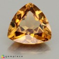 Natural Zircon 4.01 Carats Imperial Brown Trilliant  10x10 mm Loose Gemstone - Image 3