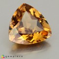 Natural Zircon 4.01 Carats Imperial Brown Trilliant  10x10 mm Loose Gemstone - Image 8