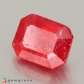 Natural Rhodonite 2.39 Carats Crimson Pink Emerald Cut 8x6 mm Loose Gemstone - Image 2