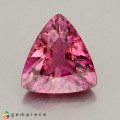 Natural Rubellite 3.91 Carats Purplish Pink Trilliant  11x11 mm Loose Gemstone - Image 1