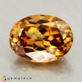 Natural Zircon 4.76 Carats Imperial Brown Oval 11x8 mm Loose Gemstone - Image 1