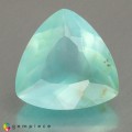 Natural Peru opal 2.09 Carats Paraiba Blue Green Trilliant  10x10 mm Loose Gemstone - Image 3
