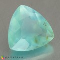 Natural Peru opal 2.09 Carats Paraiba Blue Green Trilliant  10x10 mm Loose Gemstone - Image 1