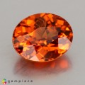 Natural Spessartite garnet 1.45 Carats Mandarin Orange Oval 7x6 mm Loose Gemstone - Image 1