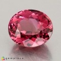 Natural Tourmaline 3.66 Carats Hot Pink Oval 10x9 mm Loose Gemstone - Image 2
