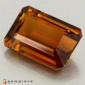 Natural Tourmaline 4.75 Carats Honey Brown Yellow Emerald Cut 12x8 mm Loose Gemstone - Image 2