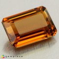 Natural Tourmaline 4.75 Carats Honey Brown Yellow Emerald Cut 12x8 mm Loose Gemstone - Image 1