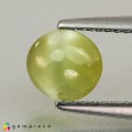 Natural Chrysoberyl cats eye 1.45 Carats Yellowish Green Round Cabochon 7x6 mm Loose Gemstone - Image 3