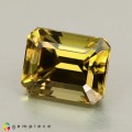 Natural Zircon 4.09 Carats Honey Yellow Emerald 9x7 mm Loose Gemstone - Image 2
